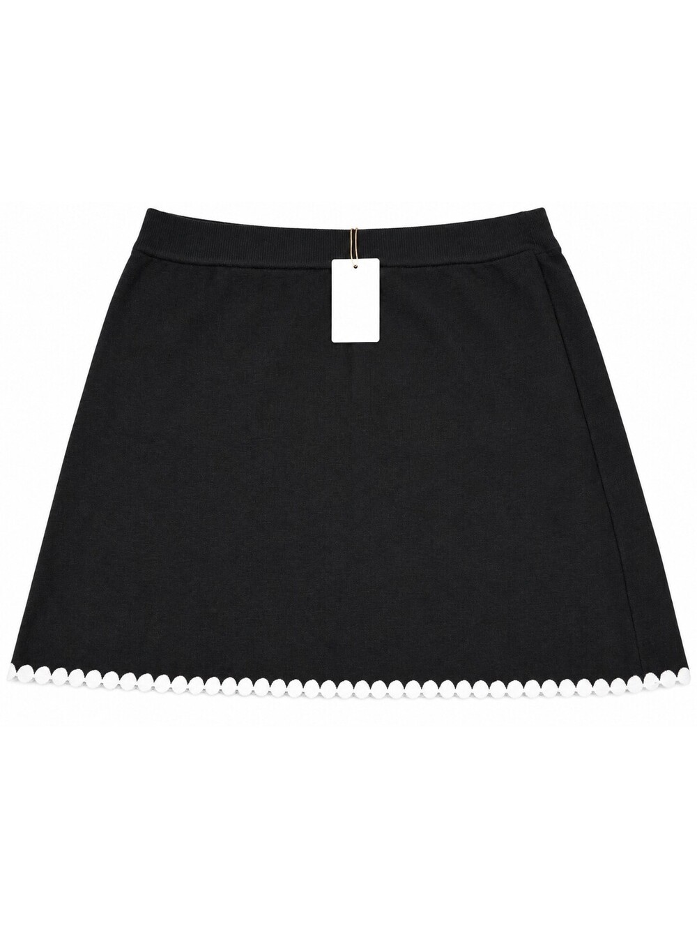 Skies Are Blue Black Mini Skirt with White Trim Size XL